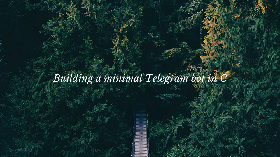 Building a minimal Telegram bot in C